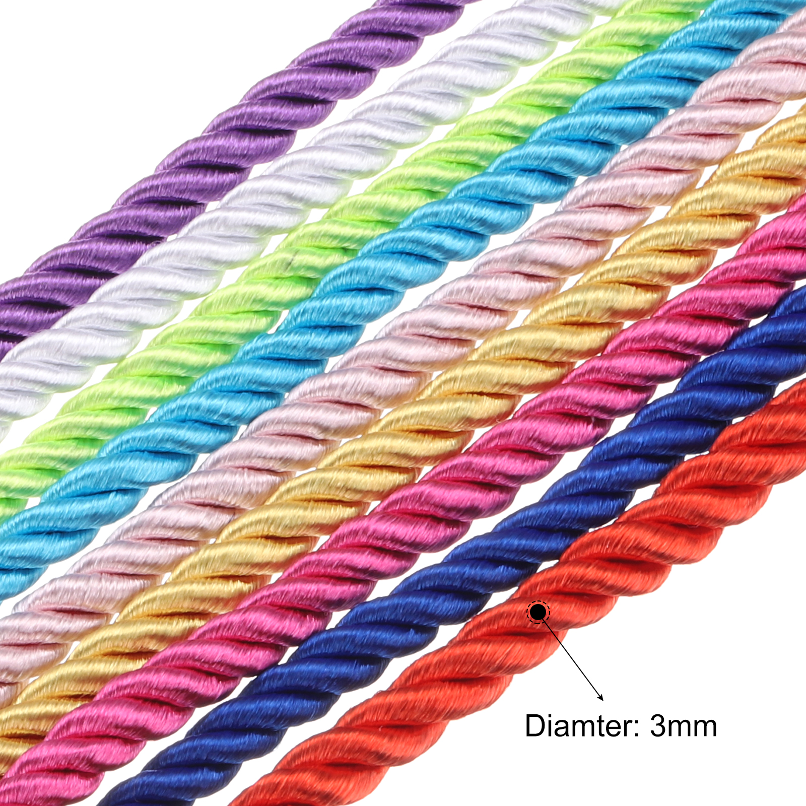 Uxcell 5 Yard 3mm Twisted Cord - Cord Trim Twisted บทวิจารณ์และราคา