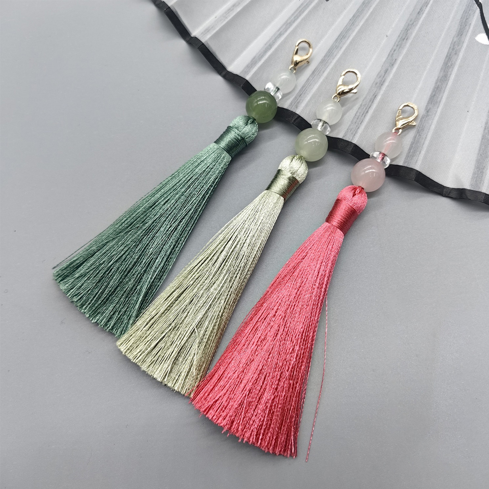 8cm Lobster Clasp Tassel Charm - Beaded Trim Fringe บทวิจารณ์และราคา