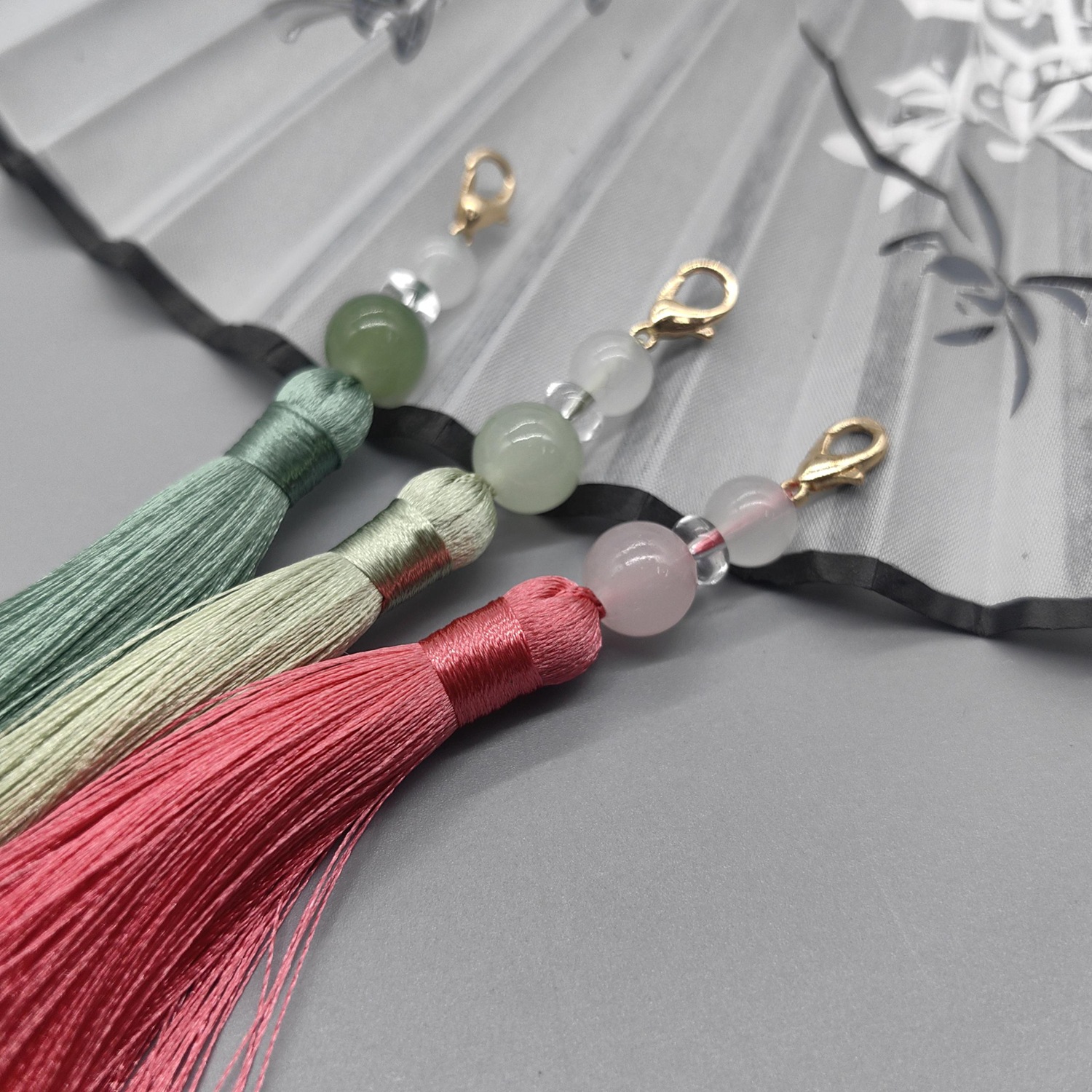 8cm Lobster Clasp Tassel Charm - Beaded Trim Fringe บทวิจารณ์และราคา