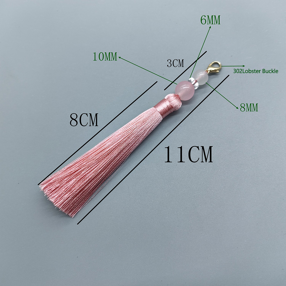 8cm Lobster Clasp Tassel Charm - Beaded Trim Fringe บทวิจารณ์และราคา