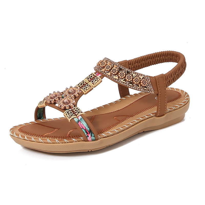 Fashion Bohemian Summer Sandal - Sew On Rhinestone บทวิจารณ์และราคา