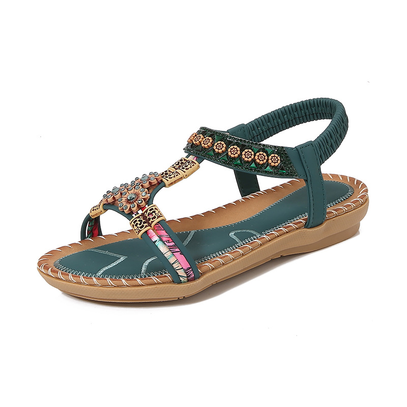 Fashion Bohemian Summer Sandal - Sew On Rhinestone บทวิจารณ์และราคา