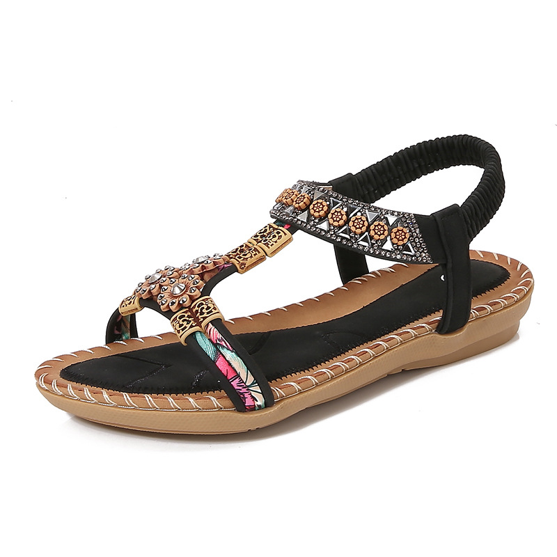 Fashion Bohemian Summer Sandal - Sew On Rhinestone บทวิจารณ์และราคา