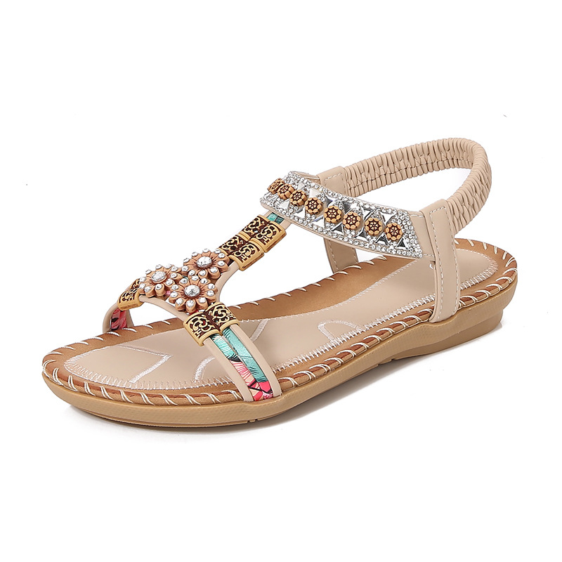 Fashion Bohemian Summer Sandal - Sew On Rhinestone บทวิจารณ์และราคา