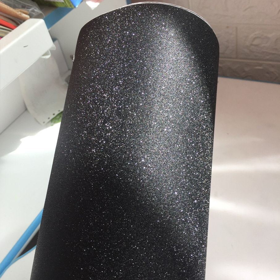 50CM*300CM black Glitter Diamo - Glitter Vinyl Roll บทวิจารณ์และราคา