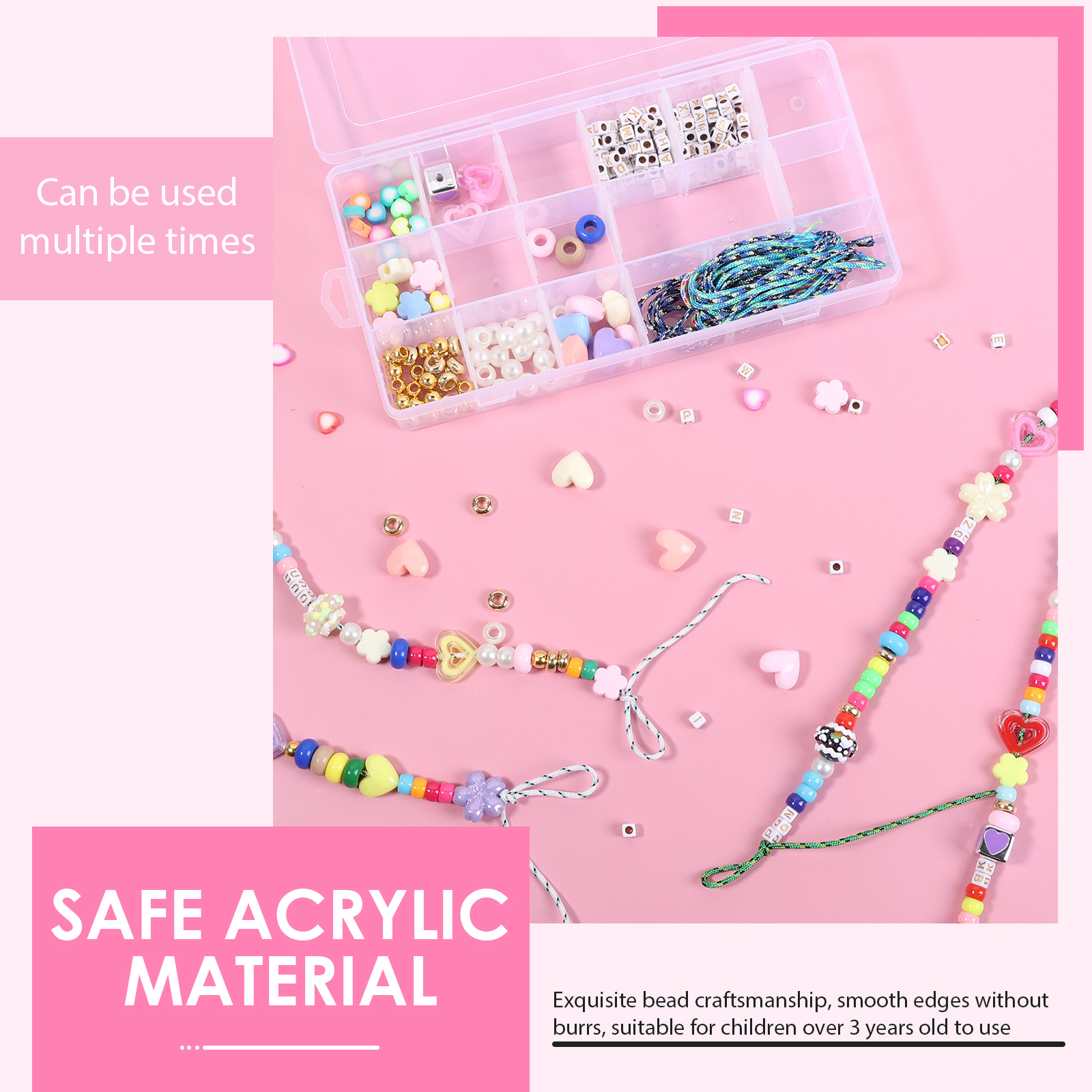 421PCS Beaded Keychain Making  - Embellishment Crafts บทวิจารณ์และราคา