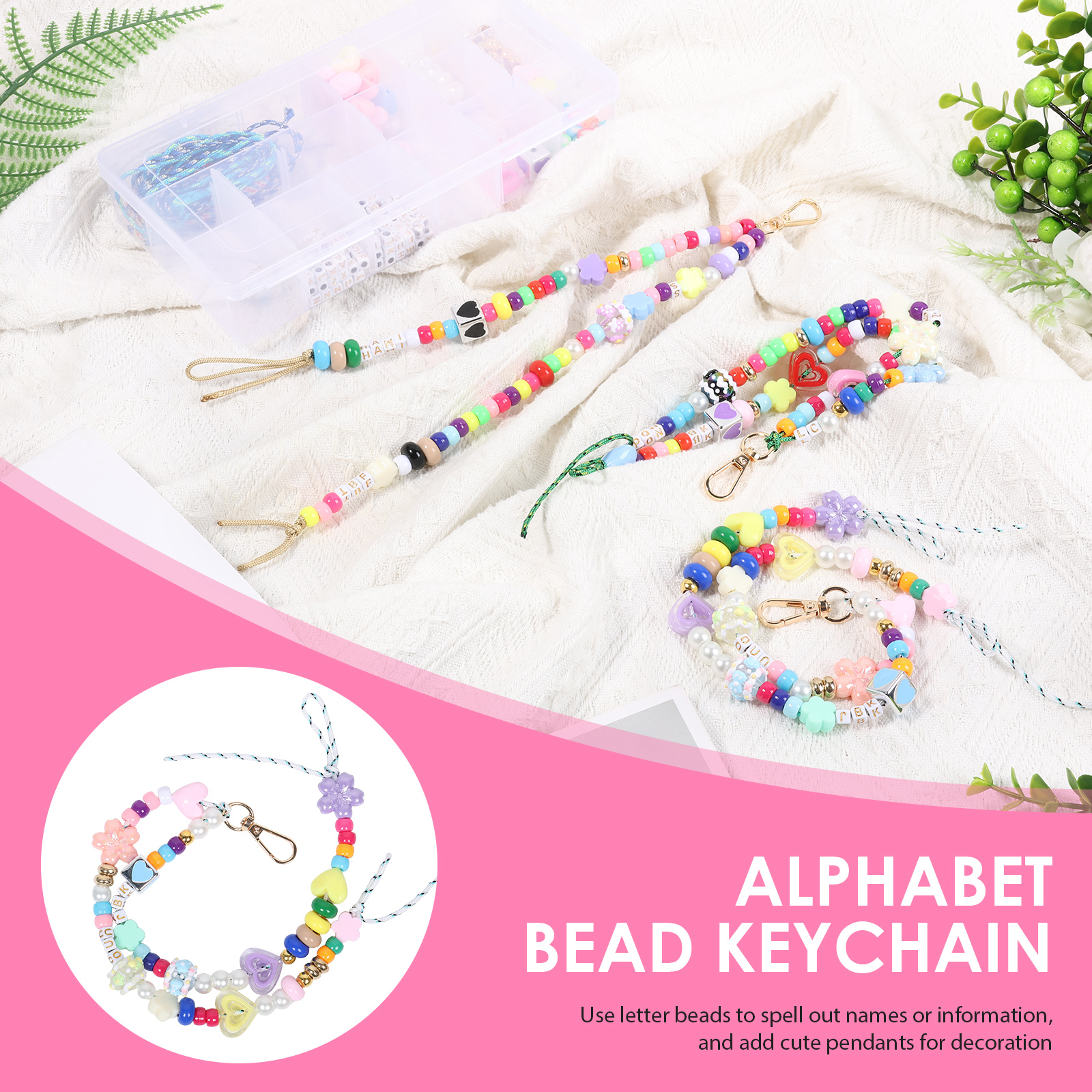 421PCS Beaded Keychain Making  - Embellishment Crafts บทวิจารณ์และราคา