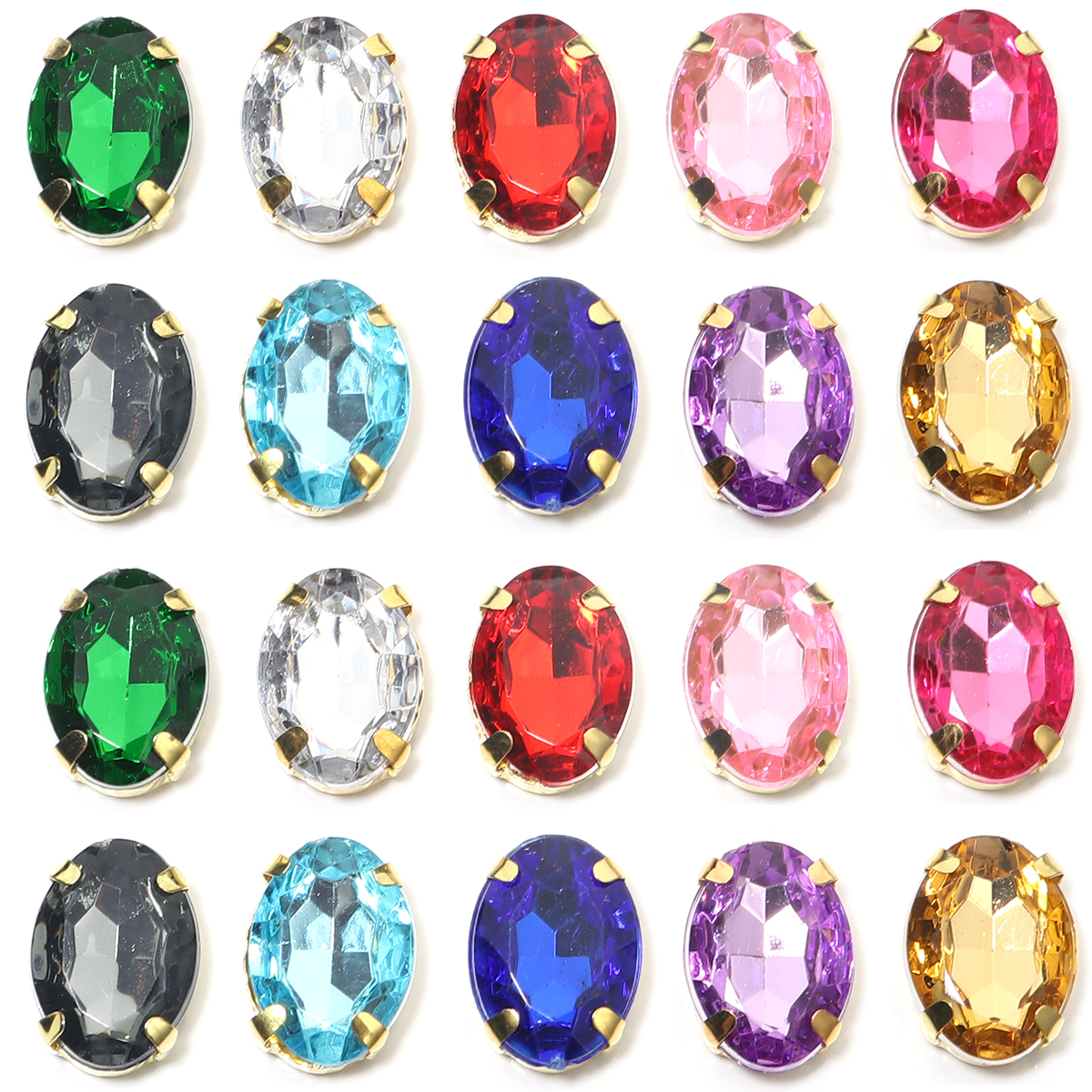 50pcs Gold Color Stainless Ste - Sew On Rhinestone บทวิจารณ์และราคา