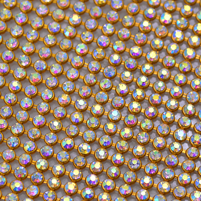 JUNAO 45*120cm Crystal AB Glas - Crystal Mesh Fabric บทวิจารณ์และราคา