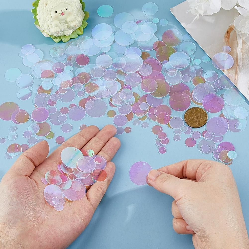 1800Pcs 6 Sizes Loose Sequin F - Embroidery Craft บทวิจารณ์และราคา