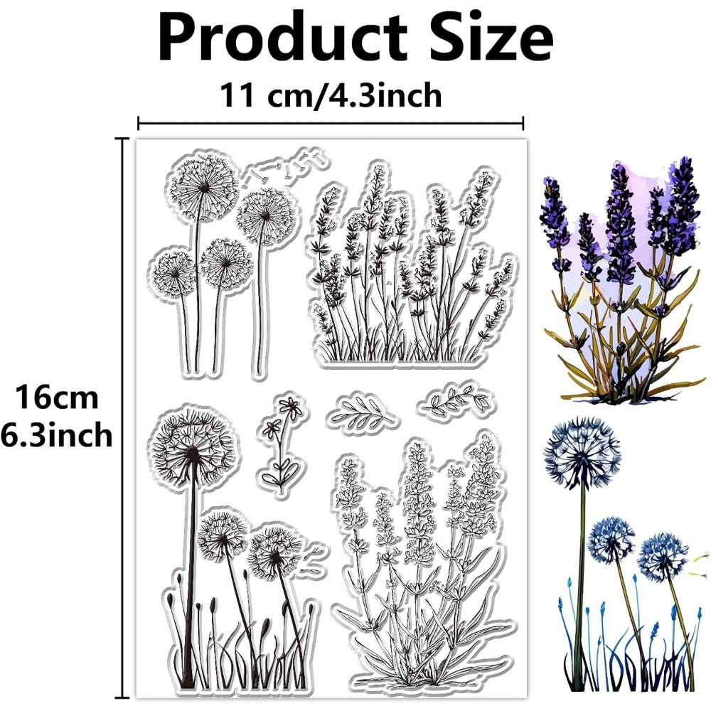 Dandelion Clear Stamps Lavende - Embellishment Crafts บทวิจารณ์และราคา