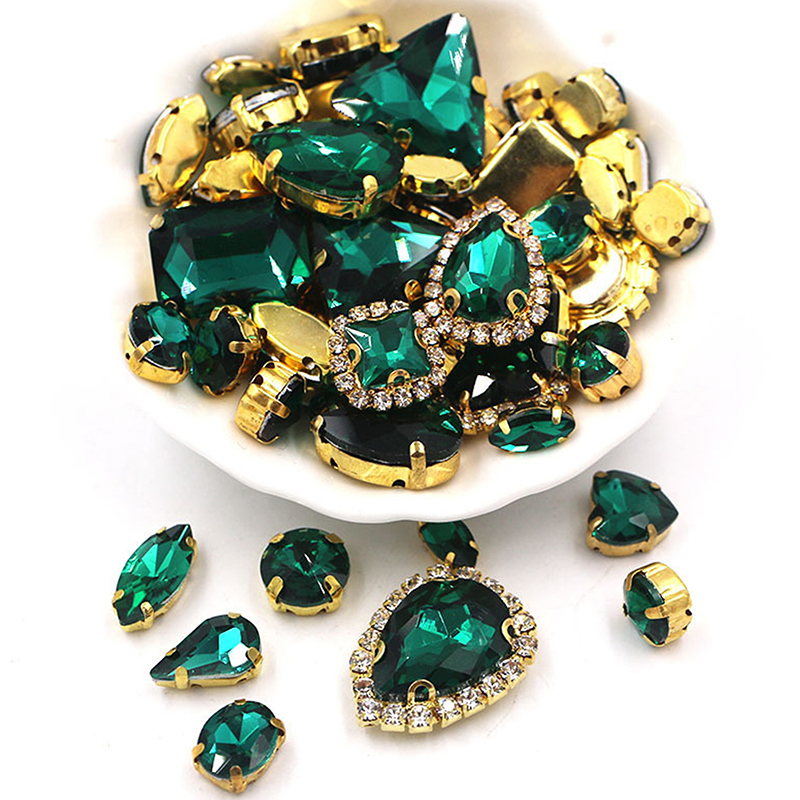 50Pcs 24 Color Mixed Shape Gla - Sew On Rhinestone บทวิจารณ์และราคา