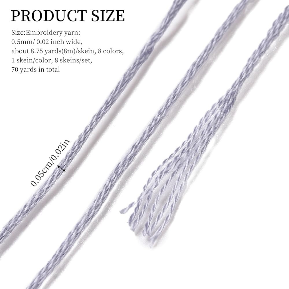 8 Skeins 70 Yards Grey Friends - Embroidery Embellishments บทวิจารณ์และราคา