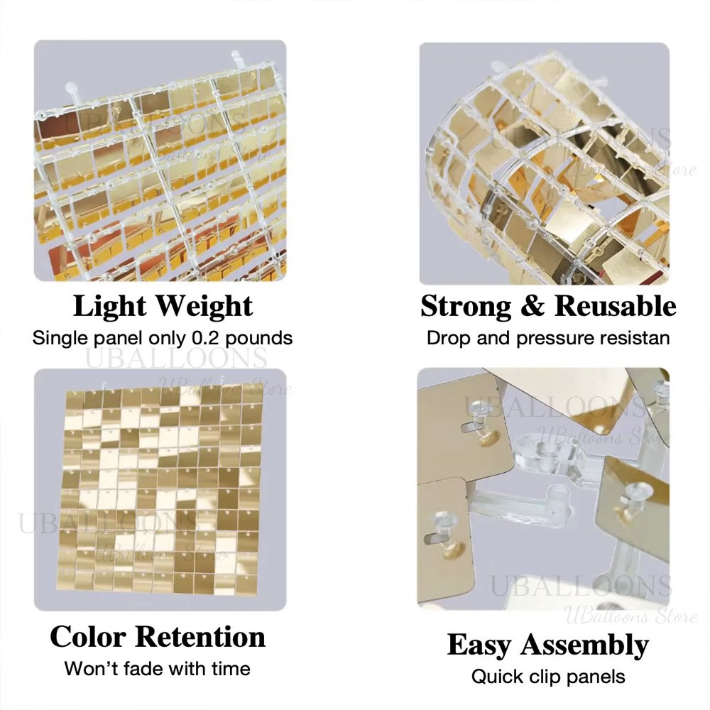 Iridescent Silver Shimmer Wall - Sequin Fabric Panel บทวิจารณ์และราคา