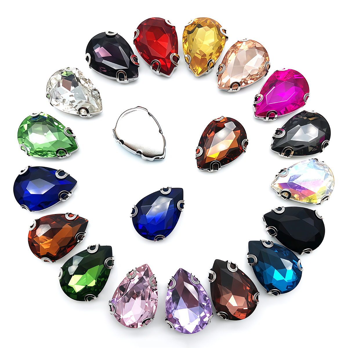 Water Drop Crystal Glass Rhine - Sew On Rhinestone บทวิจารณ์และราคา