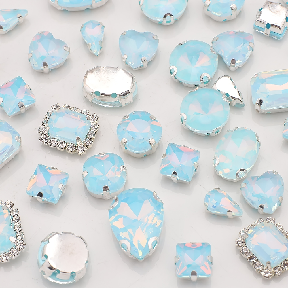 40pcs/bag Mix Shape Opal Glass - Sew On Rhinestone บทวิจารณ์และราคา