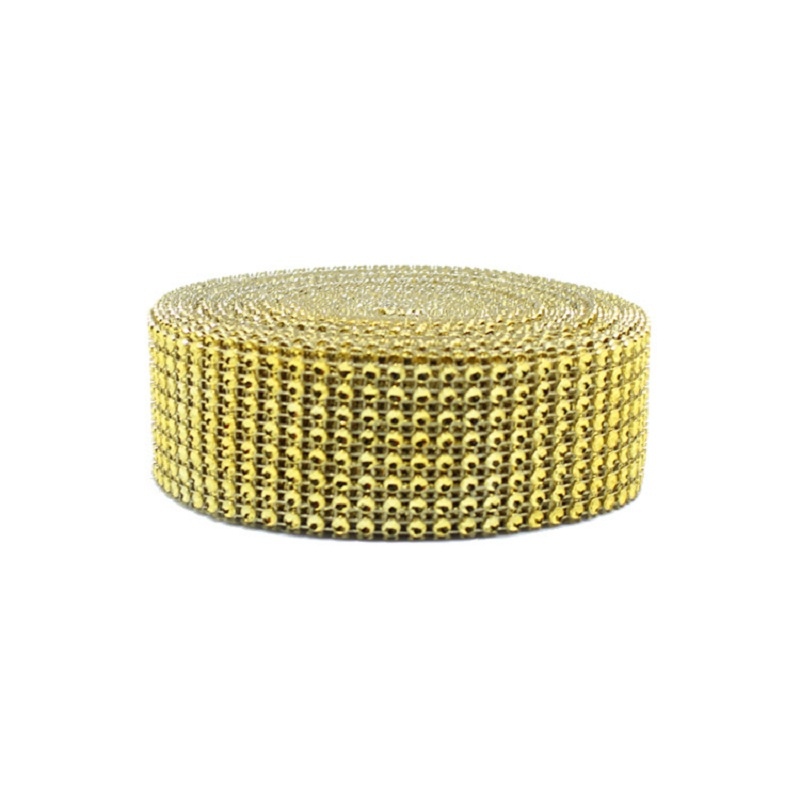 2Yard 4CM Gold Silver DIY Diam - Crystal Mesh Fabric บทวิจารณ์และราคา