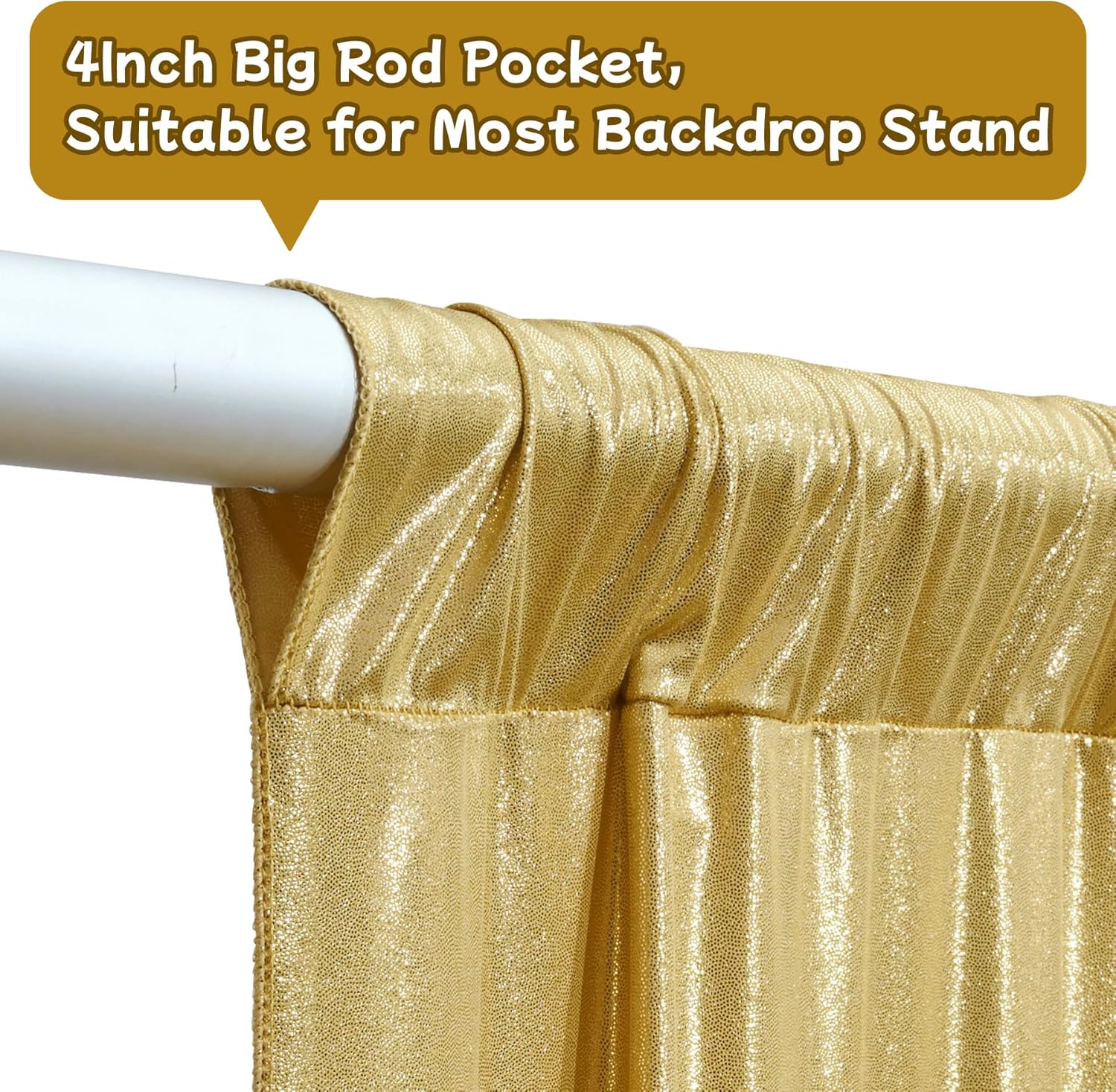 2.3x7FT Wrinkle Free Glitter 1 - Sequin Fabric Panel บทวิจารณ์และราคา