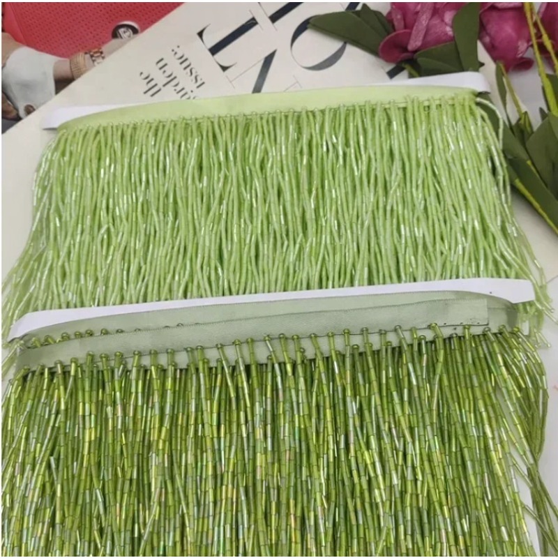 10CM Silver Red Bead Tube Tass - Tassel Fringe Trim บทวิจารณ์และราคา