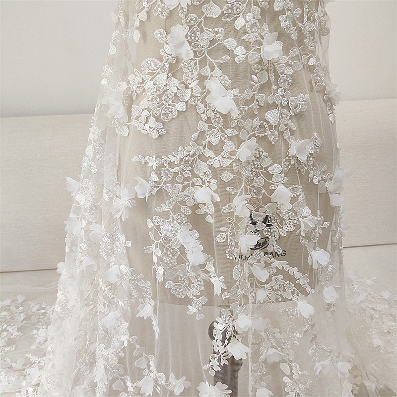 Ivory 3D Floral Hand Beaded La - Embellish Craft บทวิจารณ์และราคา