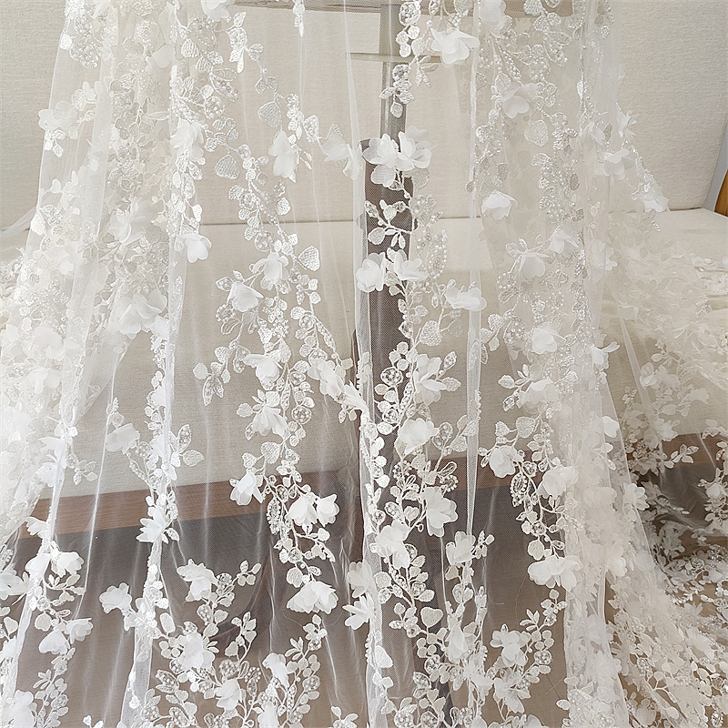 Ivory 3D Floral Hand Beaded La - Embellish Craft บทวิจารณ์และราคา