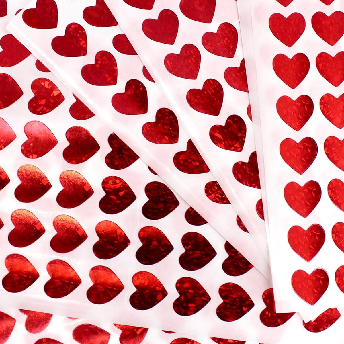 600 Pcs Red Heart Stickers, Sm - Glitter Vinyl Roll บทวิจารณ์และราคา