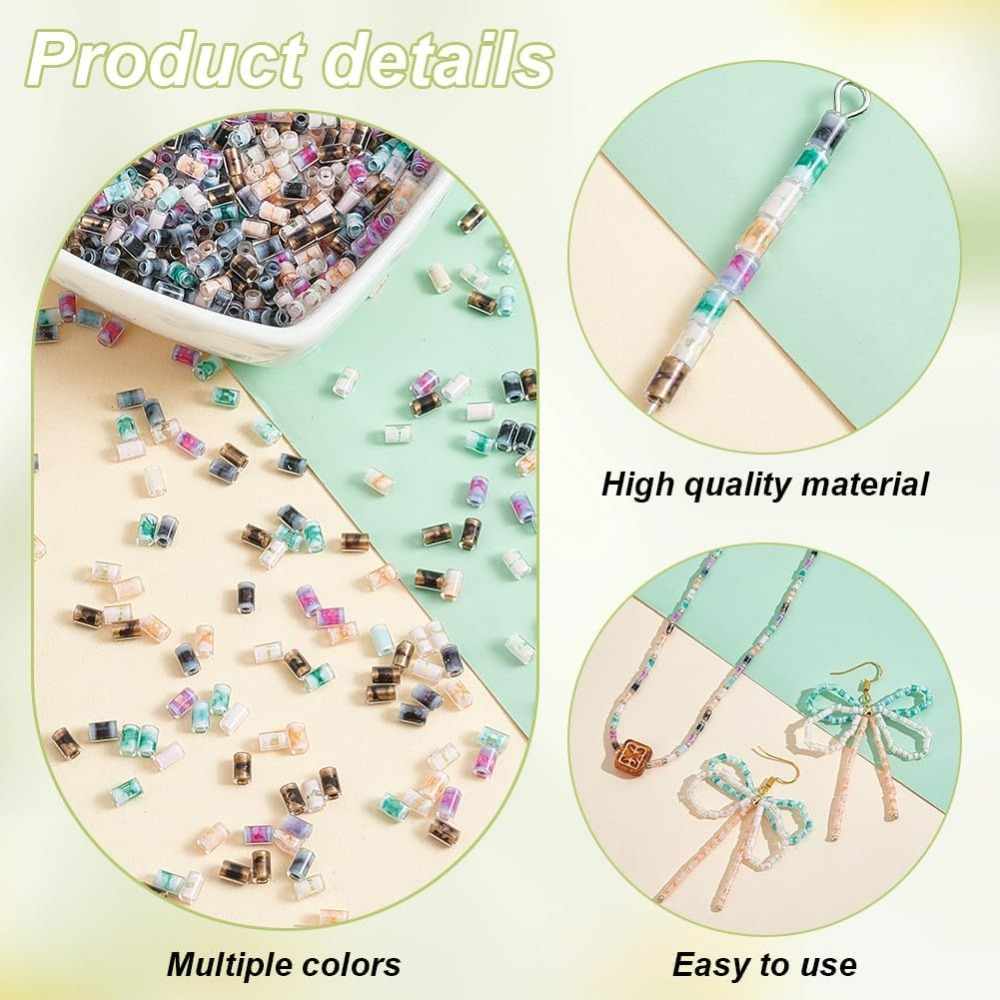 720pcs 6 Colors Tube Beads 24g - Embroidery Craft บทวิจารณ์และราคา