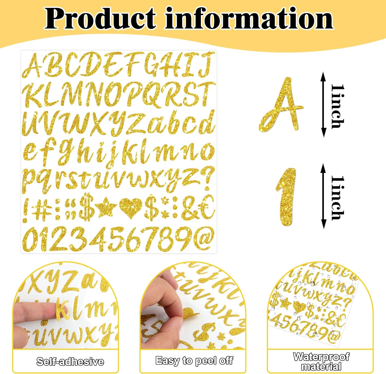 664 Pcs/8Sheets Gold Glitter A - Glitter Vinyl Roll บทวิจารณ์และราคา