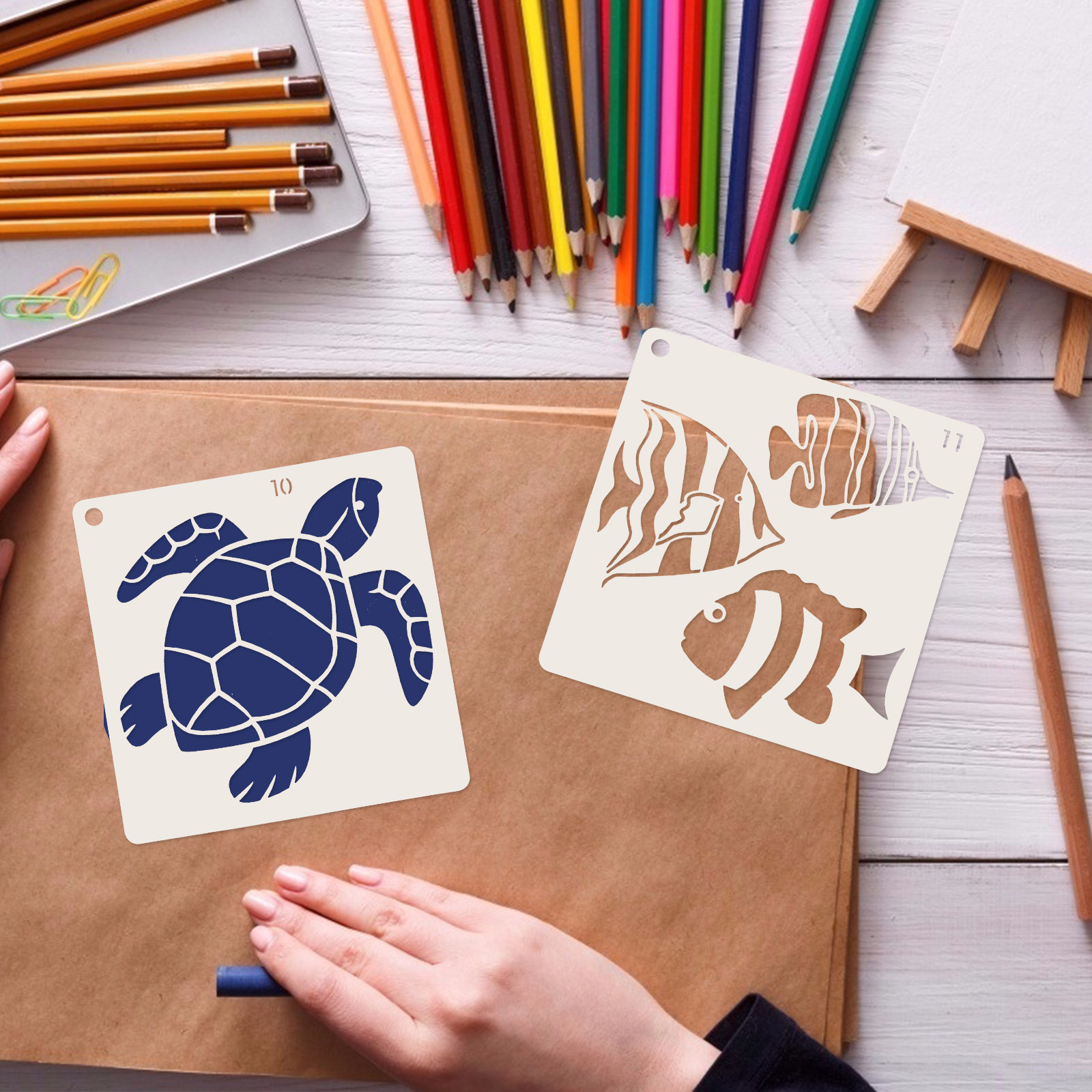 16pcs Ocean World Painting Tem - Craft Embellishment World บทวิจารณ์และราคา