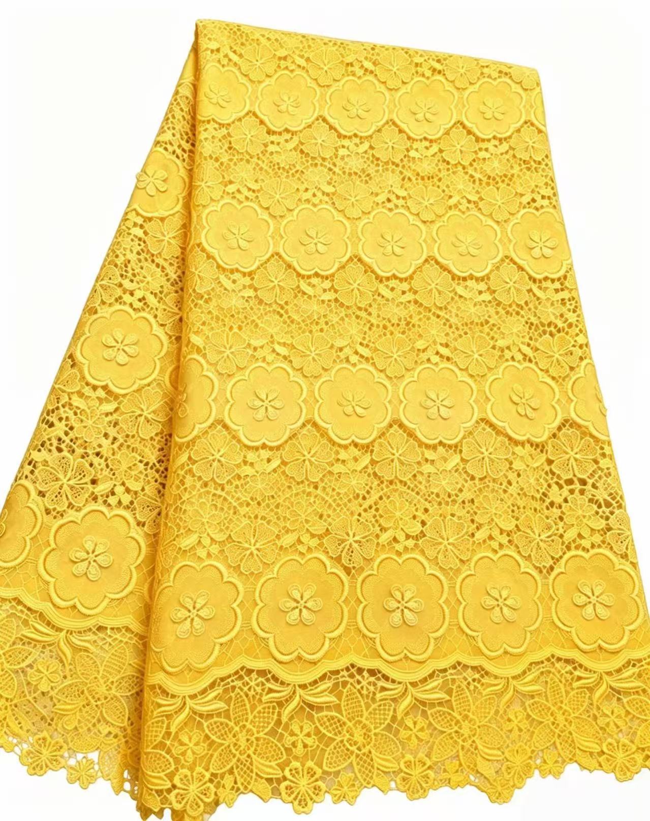African Guipure Cord Lace Fabr - Sew On Rhinestone บทวิจารณ์และราคา
