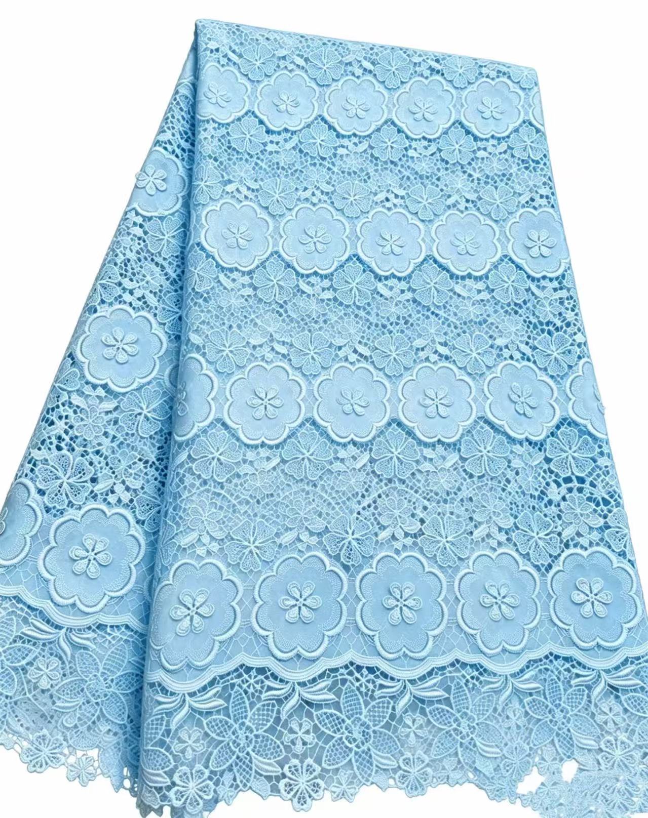 African Guipure Cord Lace Fabr - Sew On Rhinestone บทวิจารณ์และราคา