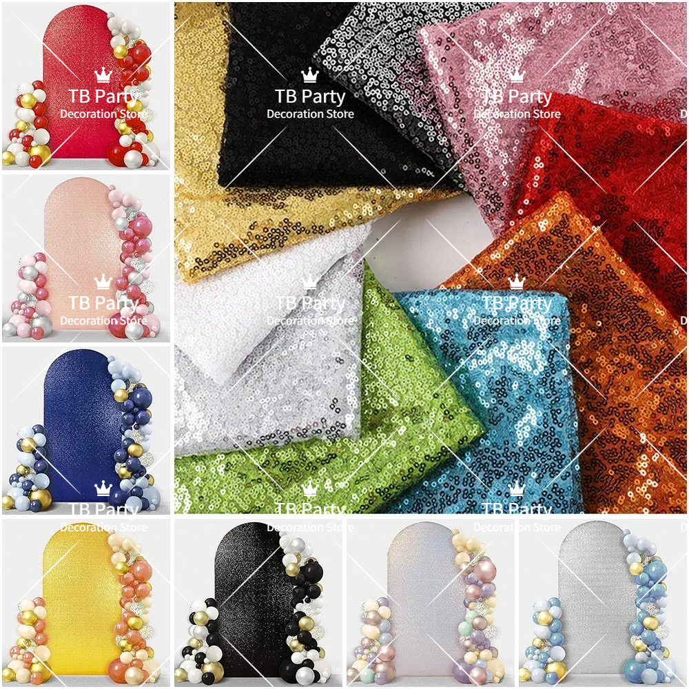 4 Colors 7 Sizes Sequin Arch F - Sequin Fabric Panel บทวิจารณ์และราคา