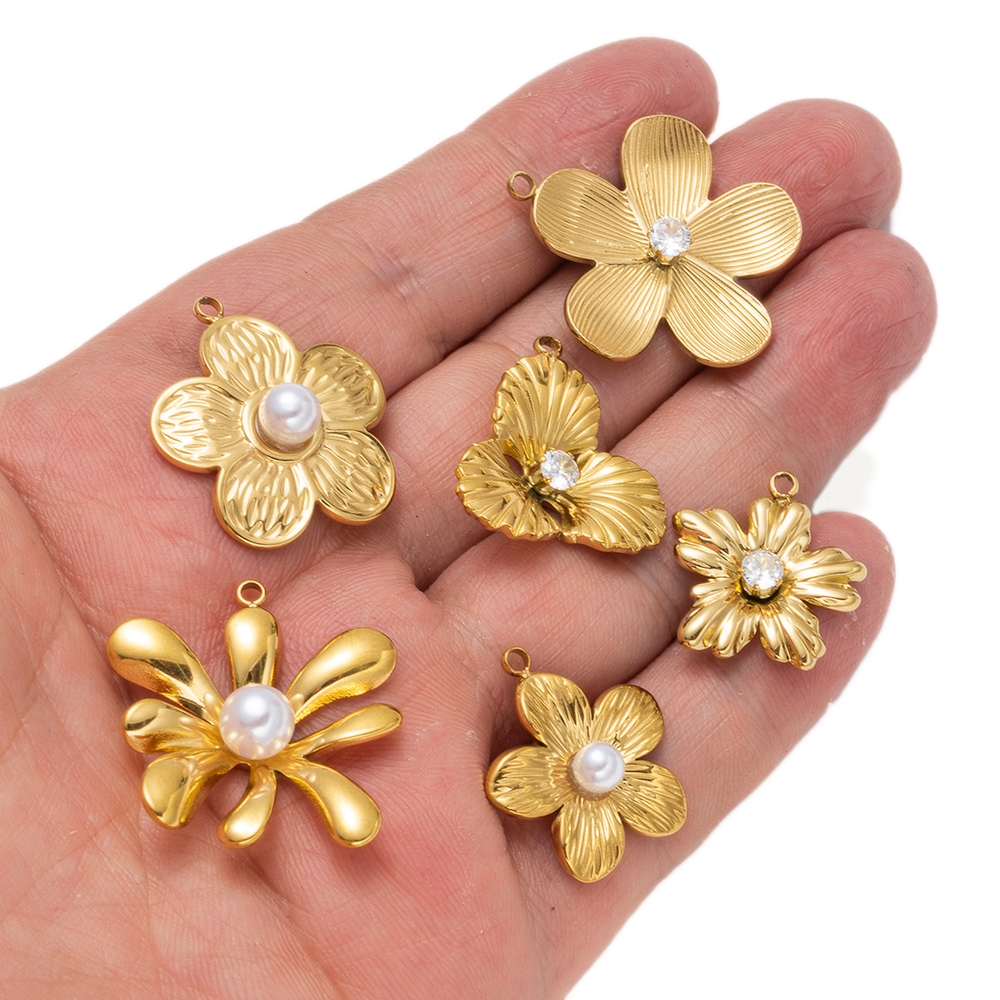 5pcs Gold Stainless Steel Flow - Embellishment Crafts บทวิจารณ์และราคา