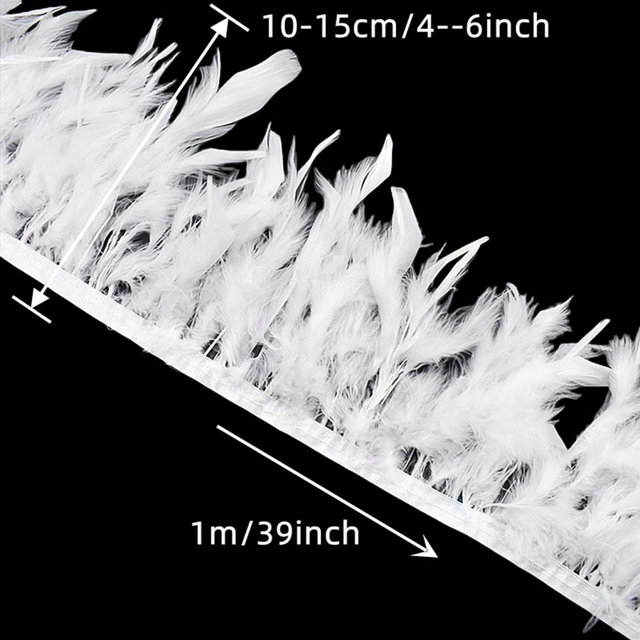 100CM Multi-Color Feather Trim - Feather Trim Marabou บทวิจารณ์และราคา