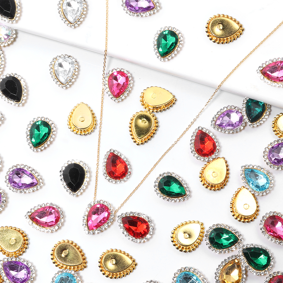 20Pcs Love Heart Acrylic Rhine - Sew On Rhinestone บทวิจารณ์และราคา