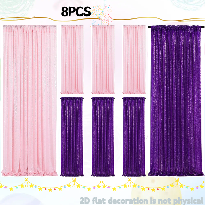 Pink&Silver Sequin Backdrop 2f - Sequin Fabric Panel บทวิจารณ์และราคา