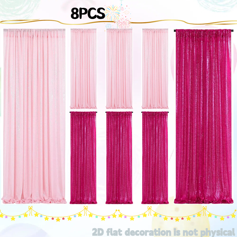 Pink&Silver Sequin Backdrop 2f - Sequin Fabric Panel บทวิจารณ์และราคา